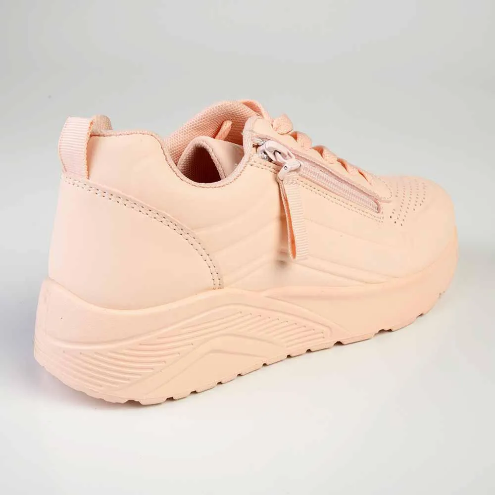 Madison Ladies Side Zip Detailed Sneaker -  Pink