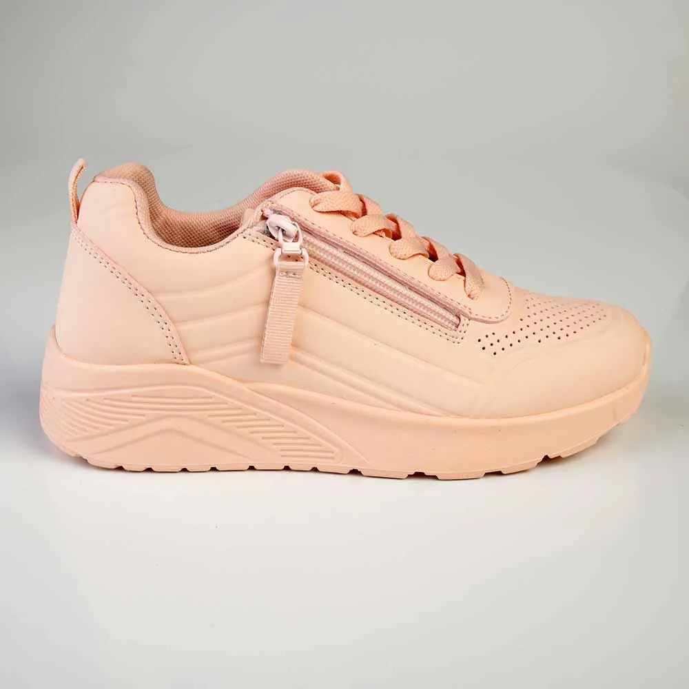 Madison Ladies Side Zip Detailed Sneaker -  Pink