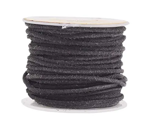 Mandala Crafts Round Suede Cord for Jewelry Making, Genuine Cowhide Leather Rope for Beading, Braiding, DIY Crafting