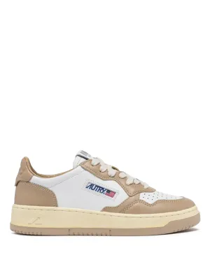 Medalist Low Wom White/Beige Leather