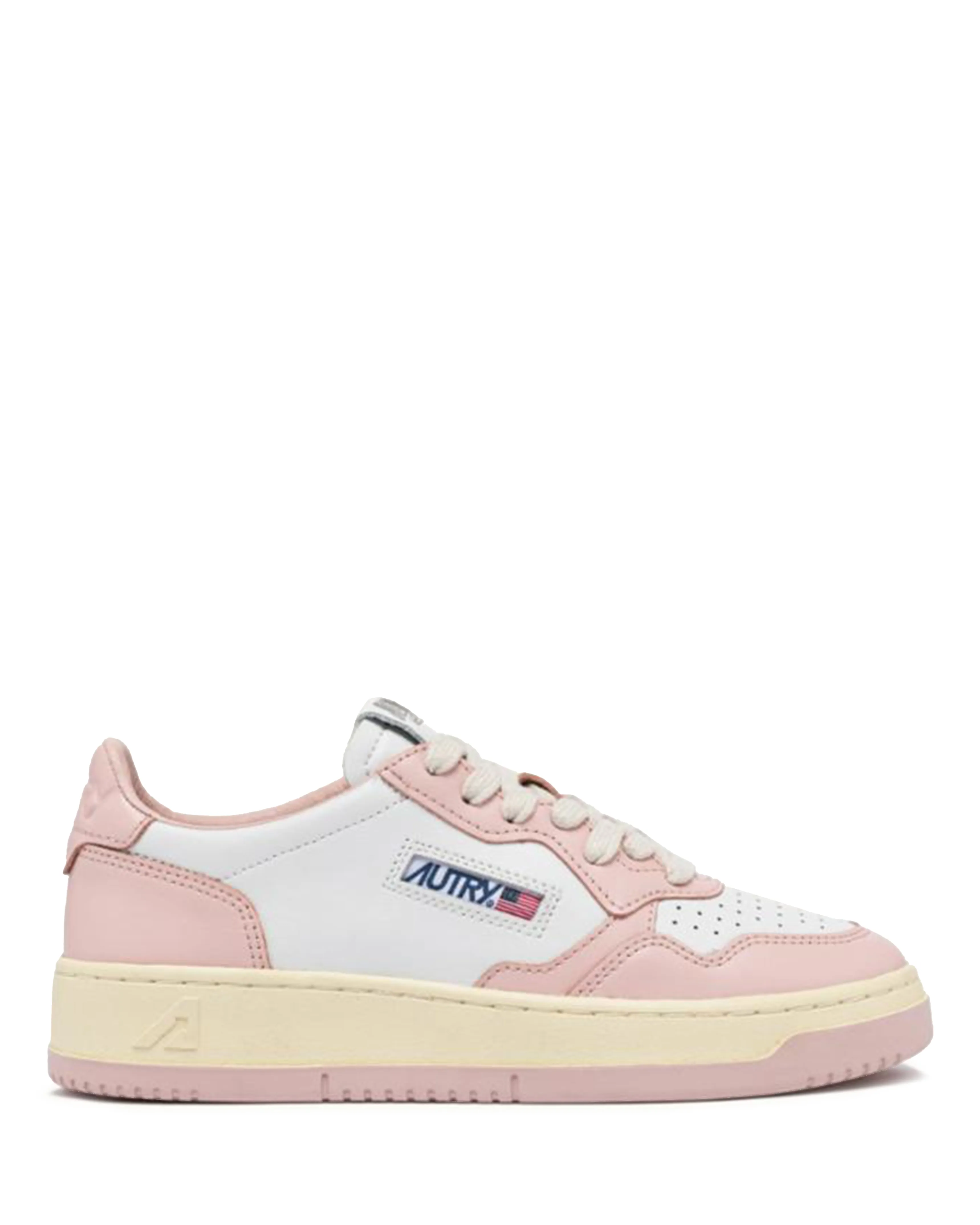 Medalist Low Wom White/Pink Leather