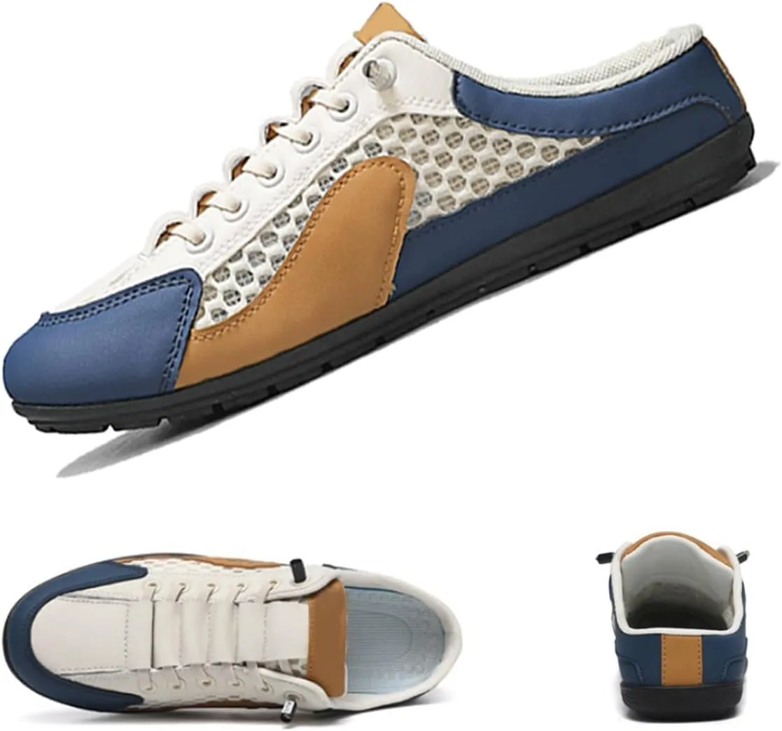 Men's Backless Slip-On Sneakers, Lightweight Breathable Summer Shoes, Non-Slip Sports Sandals with, Outdoor Walking & Casual Comfort Footwear