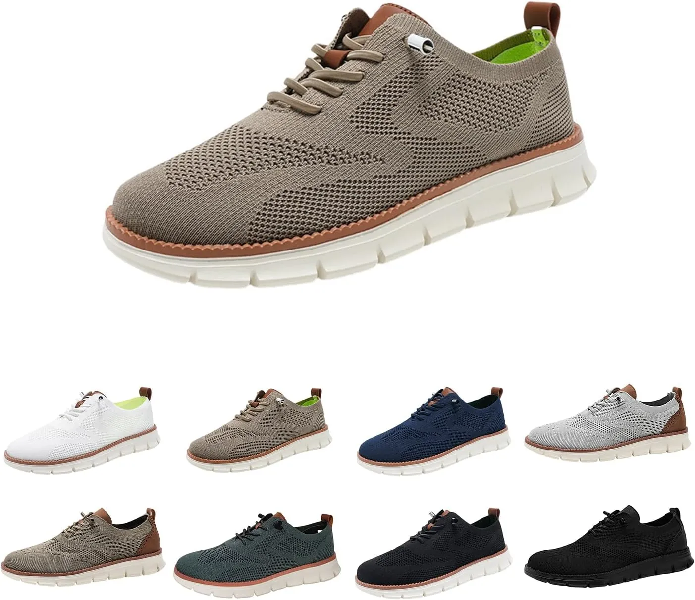 Men's Casual Sneakers Non-Slip Running Shoes Lightweight Lacer Business Mesh Breathable Walking Workout Shoes