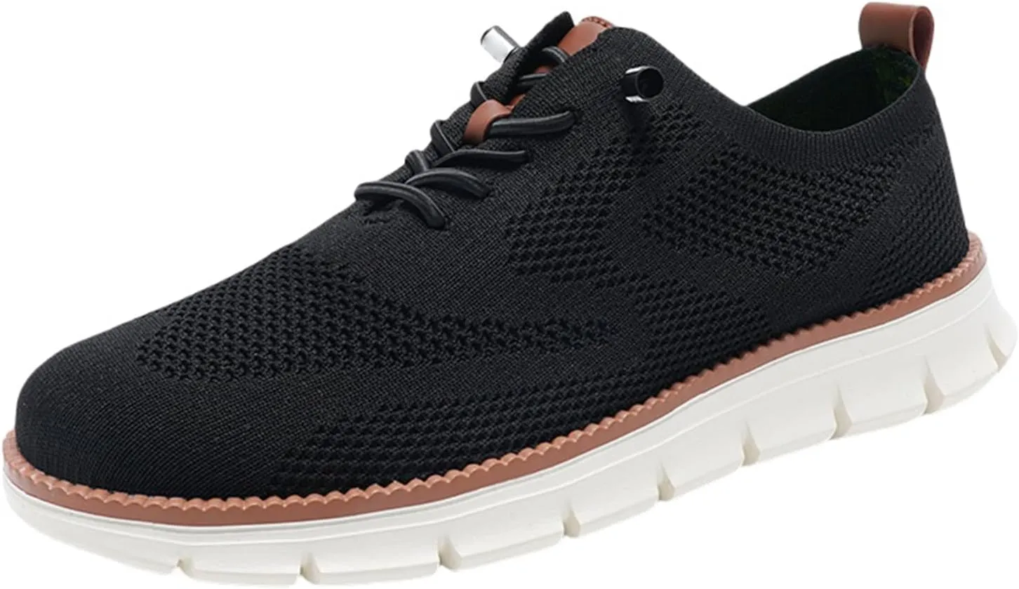 Men's Casual Sneakers Non-Slip Running Shoes Lightweight Lacer Business Mesh Breathable Walking Workout Shoes