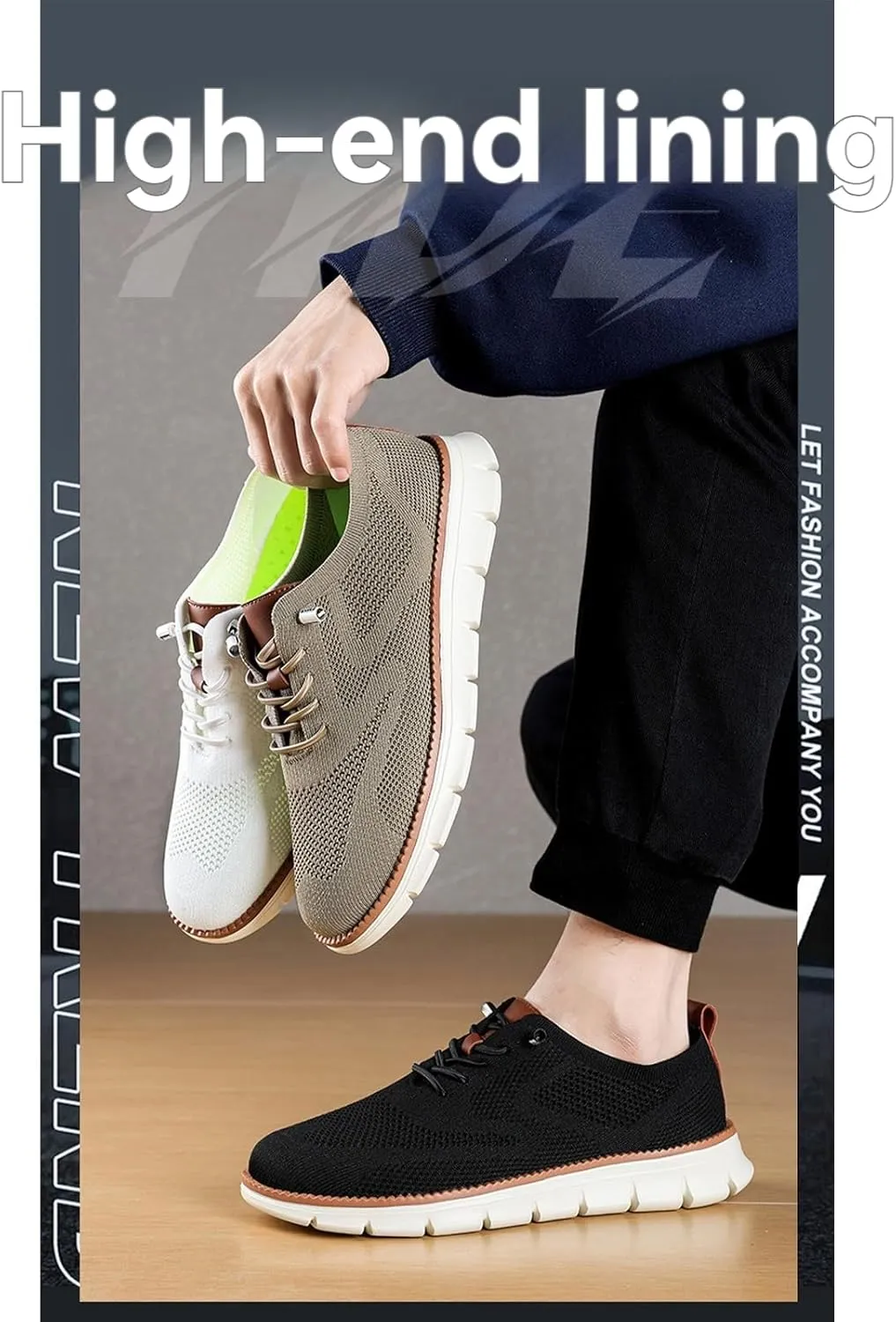Men's Casual Sneakers Non-Slip Running Shoes Lightweight Lacer Business Mesh Breathable Walking Workout Shoes