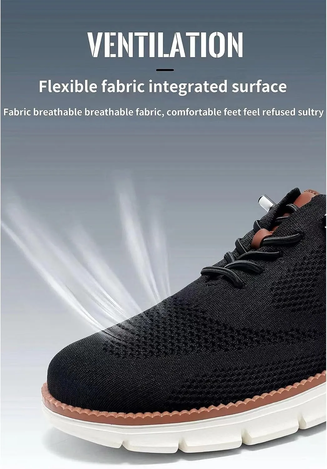 Men's Casual Sneakers Non-Slip Running Shoes Lightweight Lacer Business Mesh Breathable Walking Workout Shoes