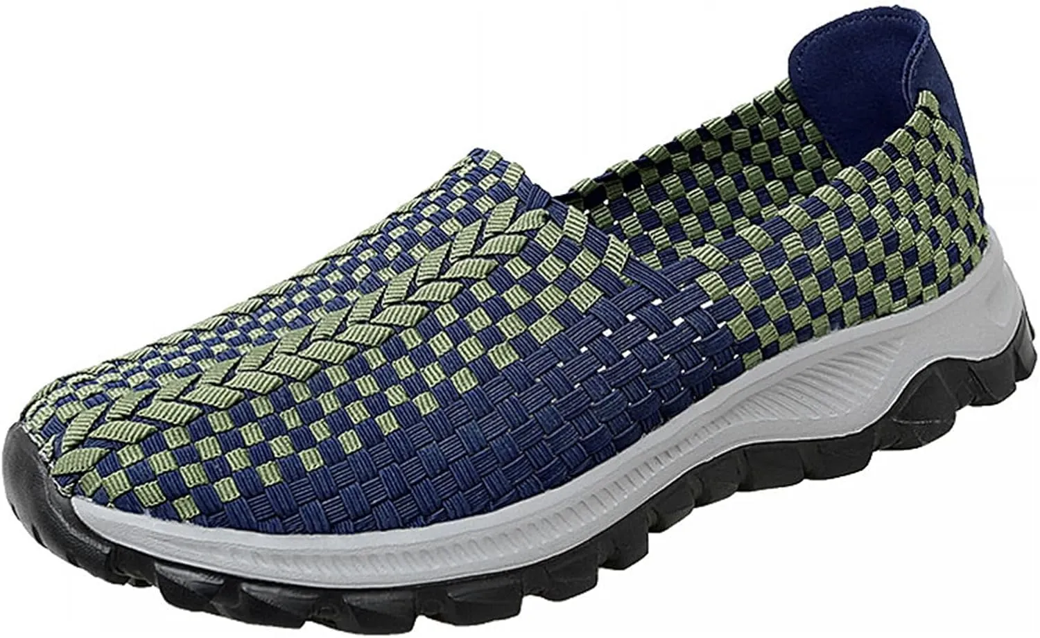 Men's Elastic Stretch Athletic Non Slip Fashion Sneakers Lightweight Breathable Walking Shoes Mesh Workout Casual Running Shoes