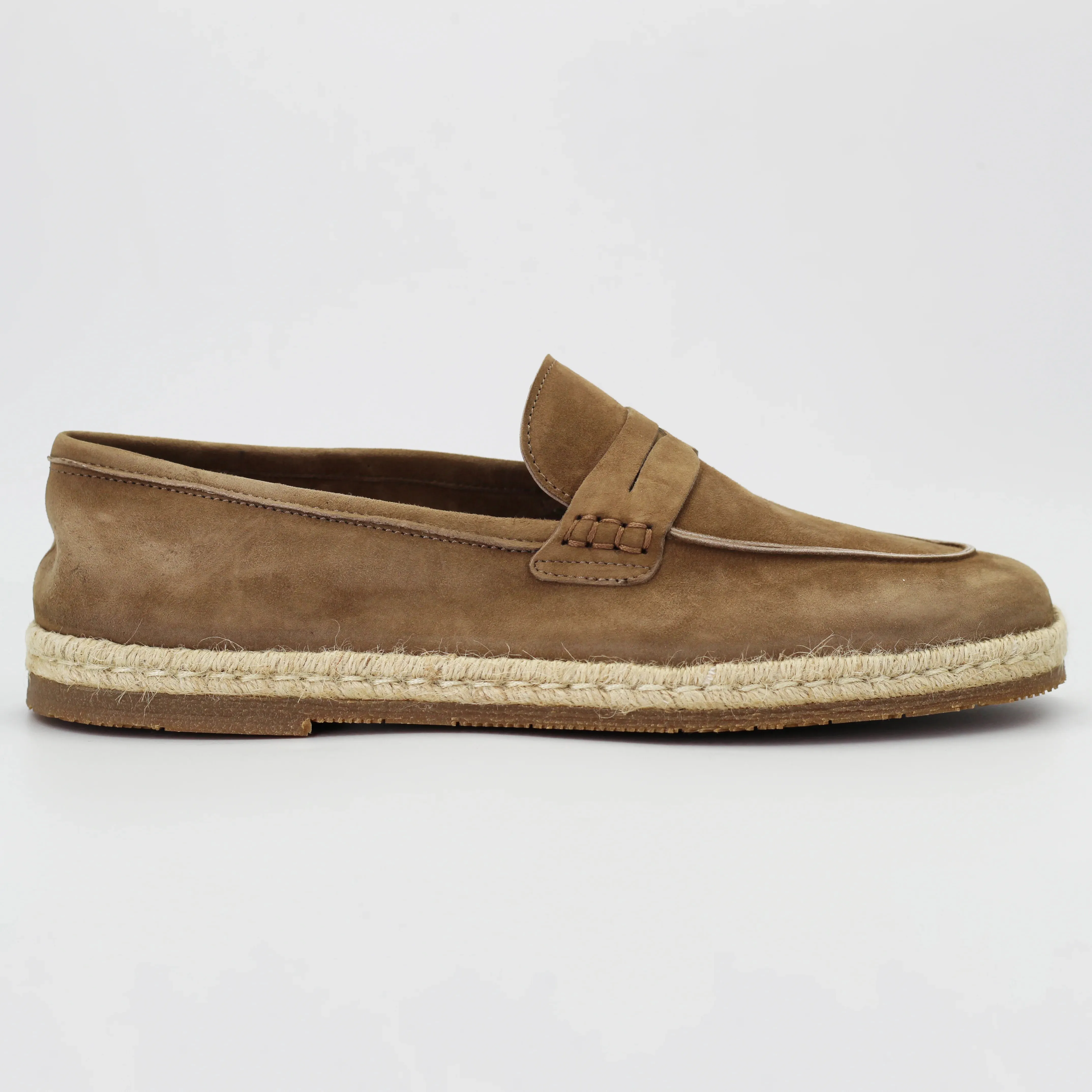 Men's loafer in calf leather suede camoscio beige (CONU0960002/541)