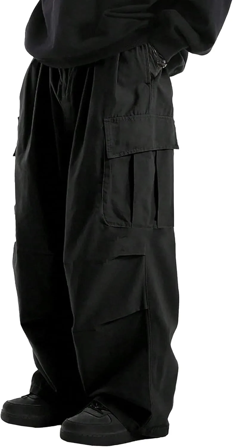 Men's Loose Fit Fashion Street Pants Casual Comfort Cargo Trousers Solid Lightweight Outdoor Sweatpants