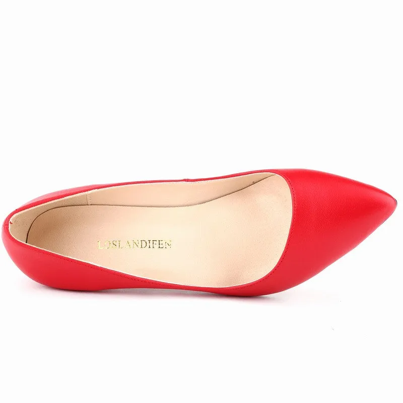 Middle Stiletto Heel Matte Shallow Women's Shoes
