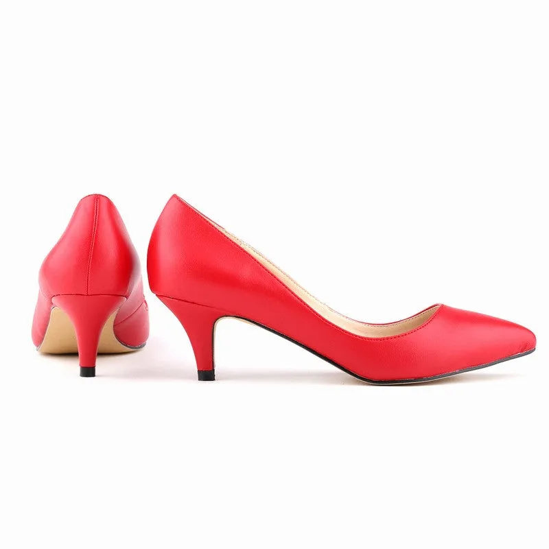 Middle Stiletto Heel Matte Shallow Women's Shoes
