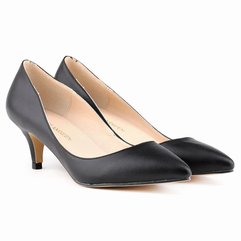 Middle Stiletto Heel Matte Shallow Women's Shoes
