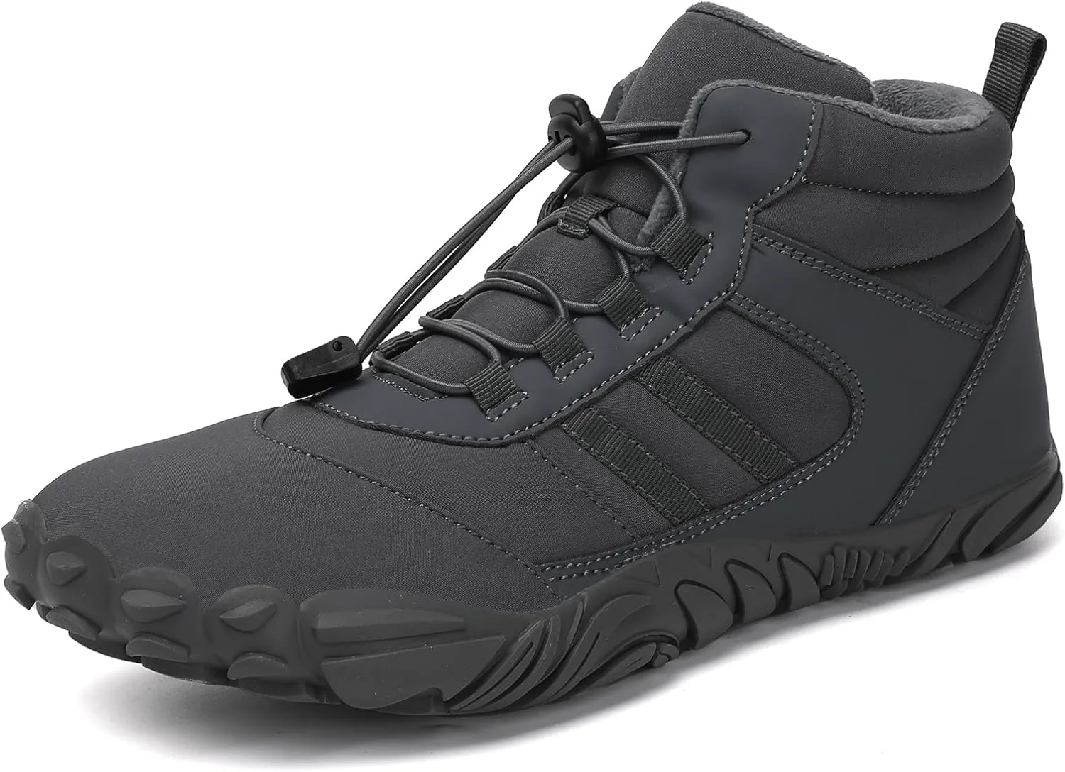 Mnplciea Barefoot Shoe Men Women Minimalist Trail Running Barefoot Sneakers Waterproof Hi-top Hiking Boots Wide Toe Box Cross Training Shoes Zero Drop Sole