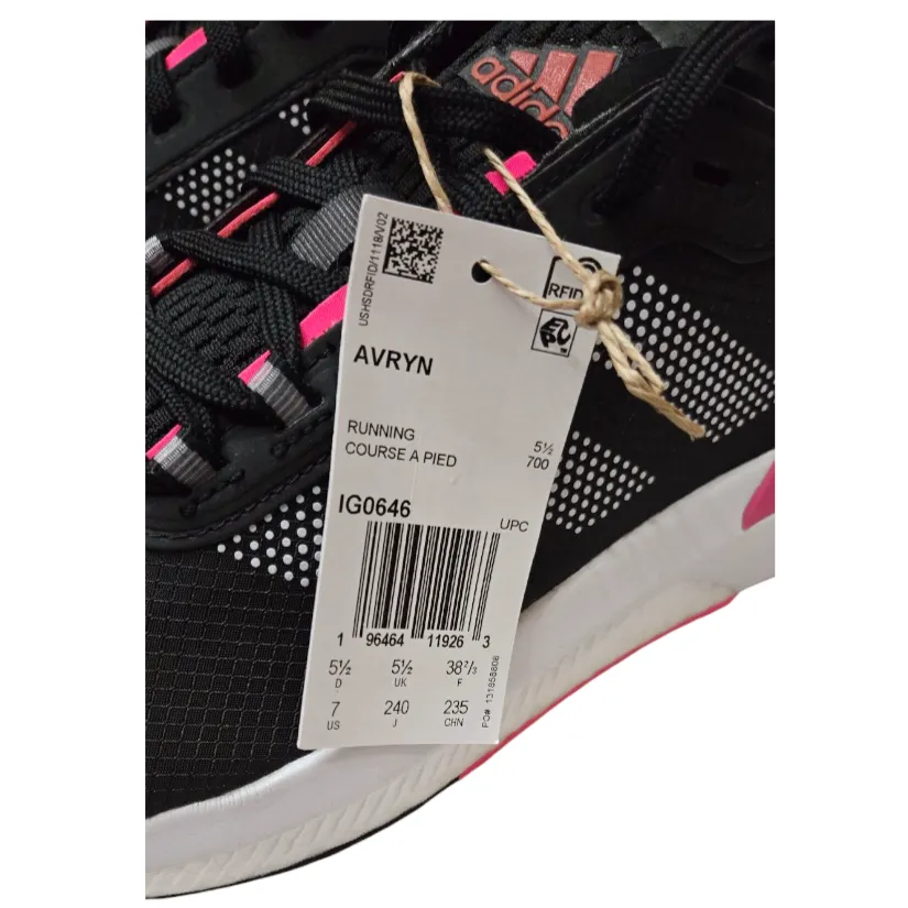 New in Box*Adidas Avryn Women's Sneakers (Black & Pink) Size 7