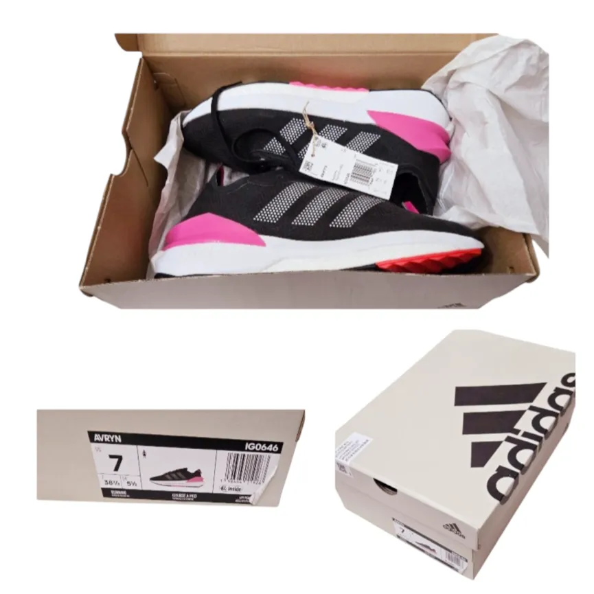 New in Box*Adidas Avryn Women's Sneakers (Black & Pink) Size 7