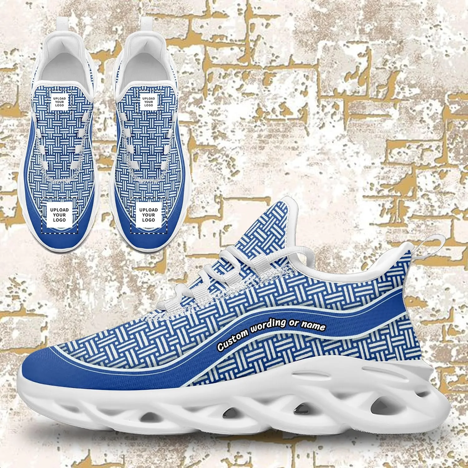 Personalized Men's Running Shoes, Customizable Non-Slip Gym Sneakers for Women Workouts Walking Tennis Daily Use