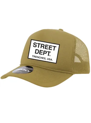 Pg Apparel Hat - Street Dept Trucker Hat - Khaki - STDPT200