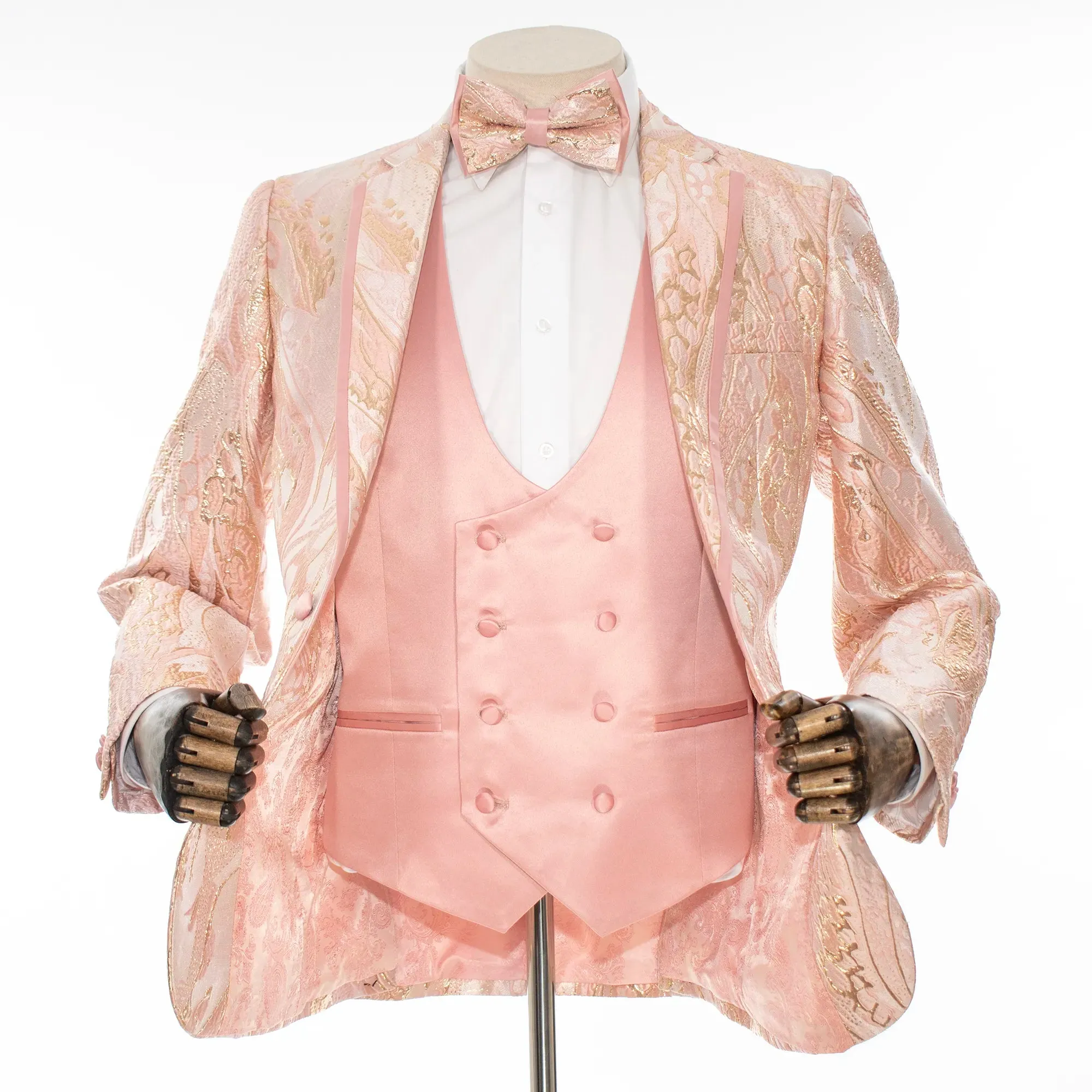 Pink Marbled 3-Piece Tailored-Fit Tuxedo