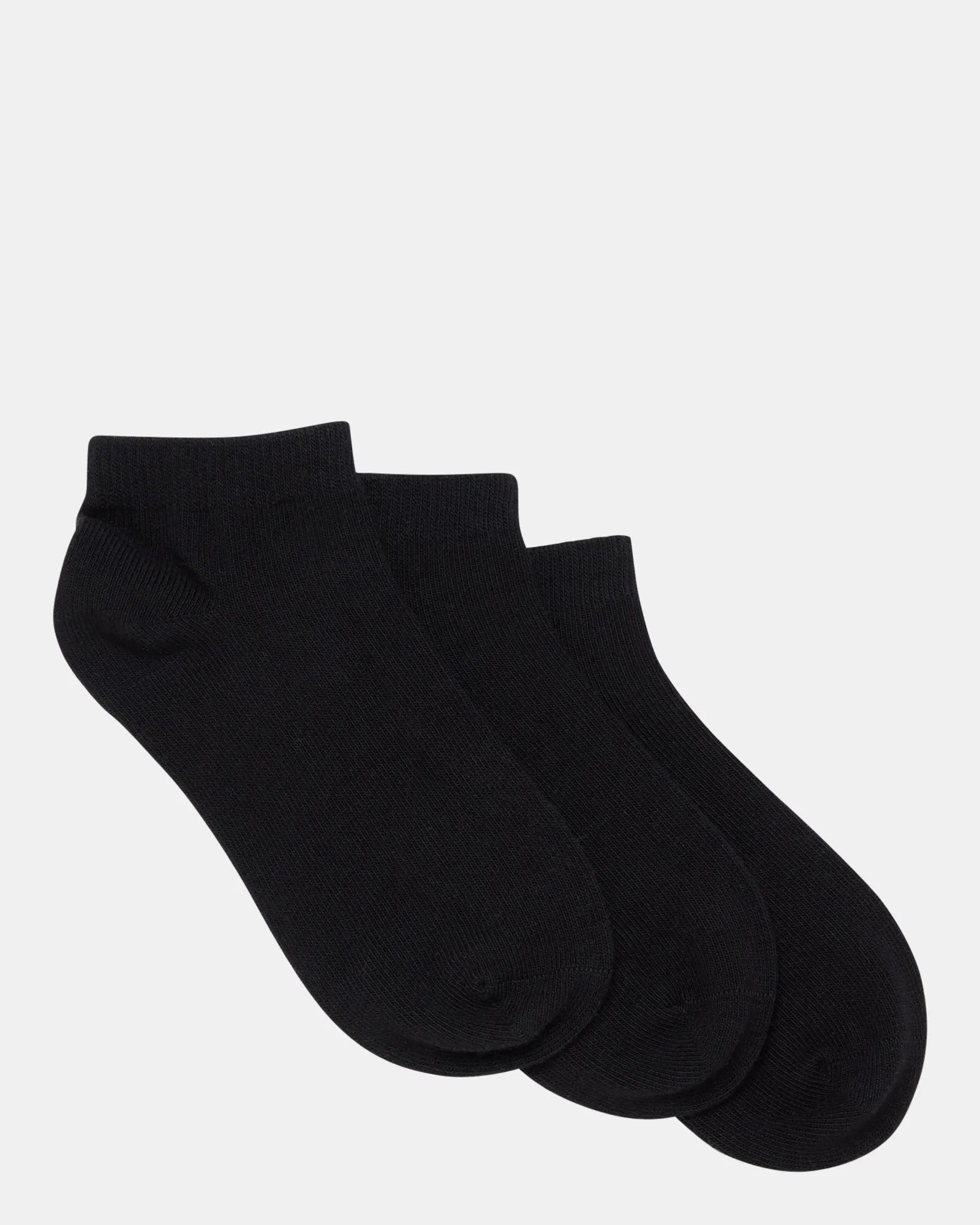 Plain Low Cut 3 Pack Black