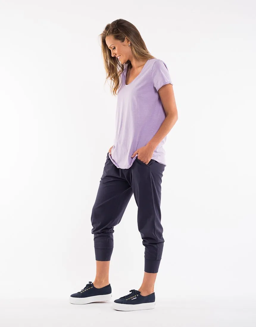 Plus Size V Neck Tee - Iced Lilac