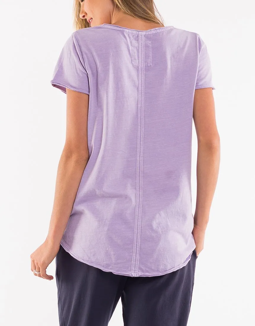Plus Size V Neck Tee - Iced Lilac
