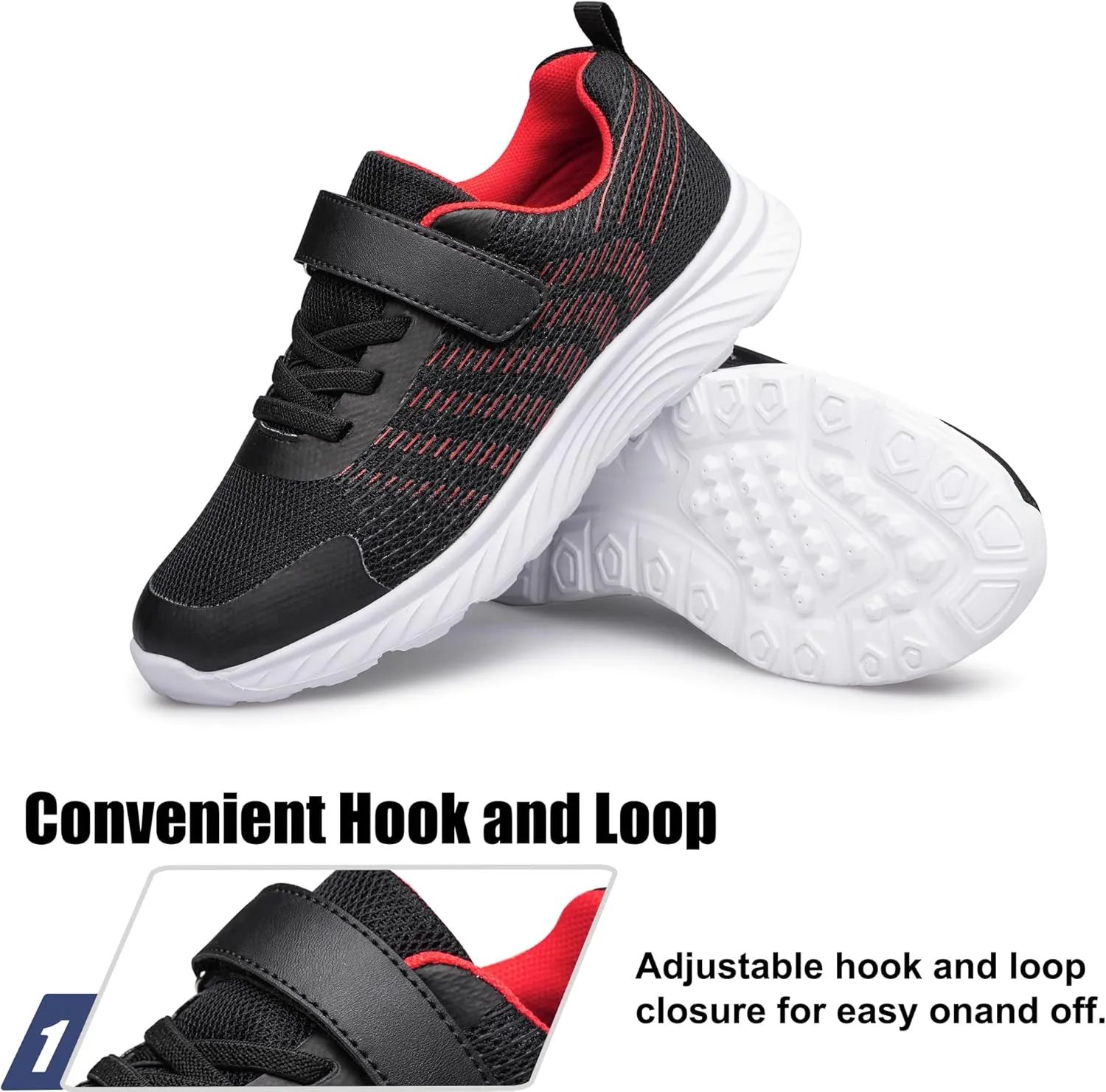 Raoendis Boys Girls Sneakers Kids Shoes Lightweight Breathable Athletic Running Tennis Fitness Shoes for Unisex Toddler/Little Kid/Big Kid