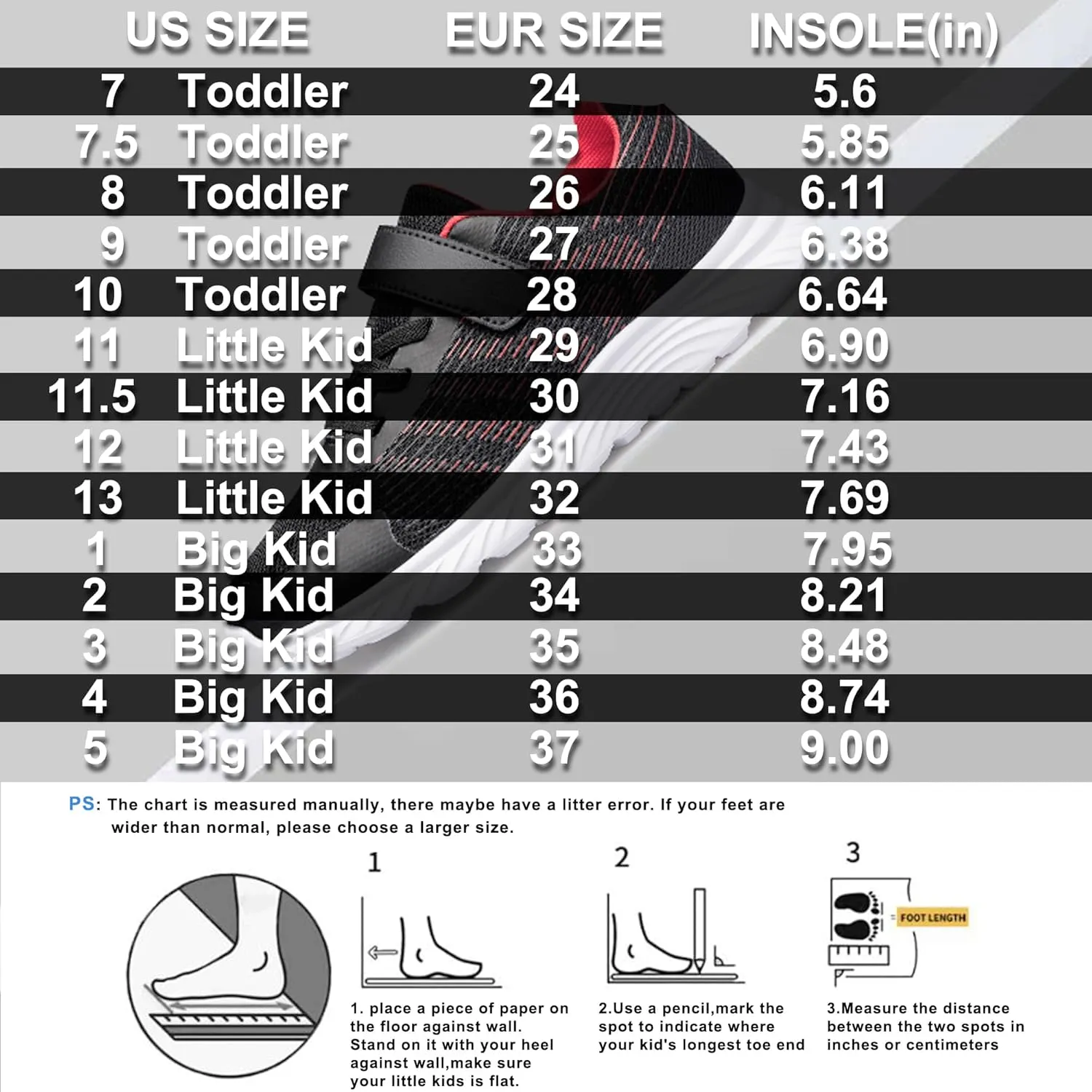 Raoendis Boys Girls Sneakers Kids Shoes Lightweight Breathable Athletic Running Tennis Fitness Shoes for Unisex Toddler/Little Kid/Big Kid