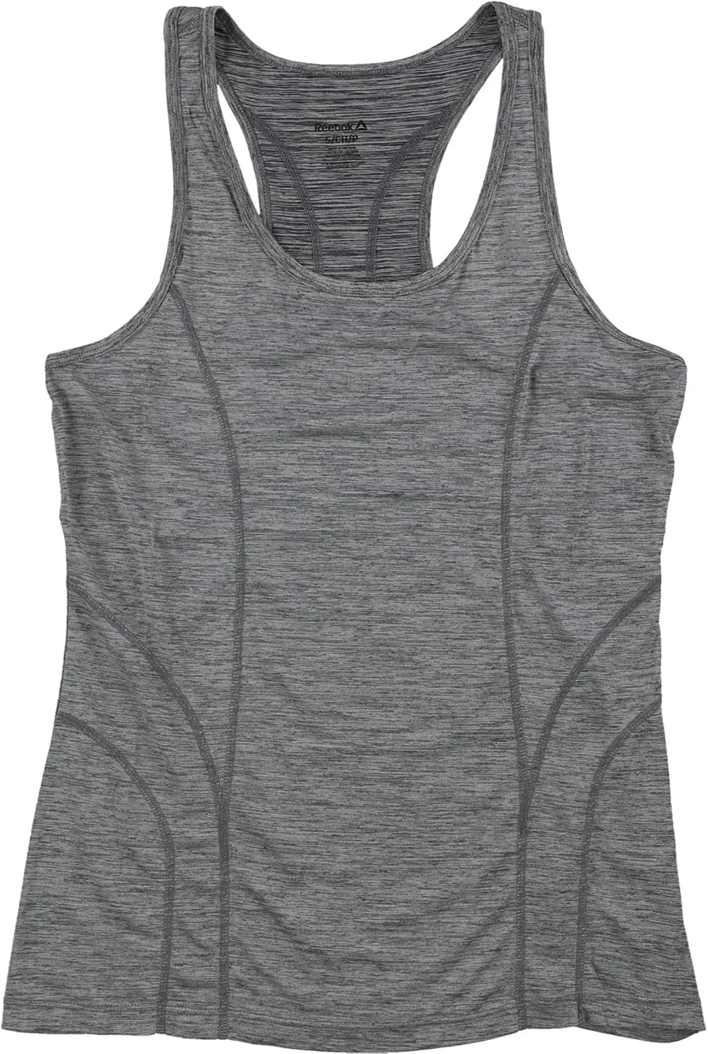 REEBOK Womens Racerback Tank Top, Grey, X-Large