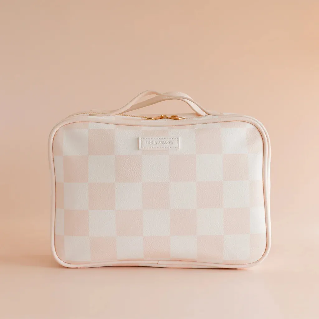 Salmon Check -Cosmetic Bag