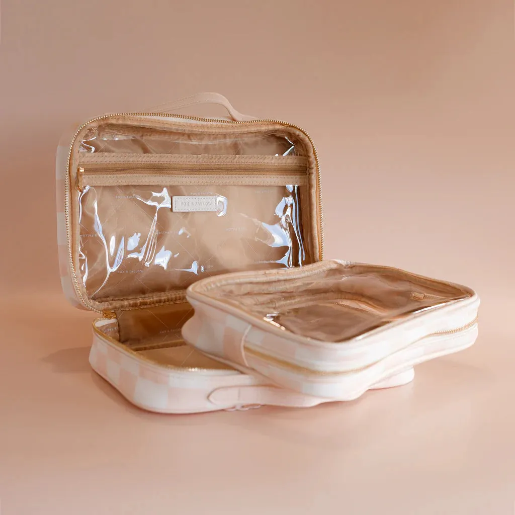 Salmon Check -Cosmetic Bag