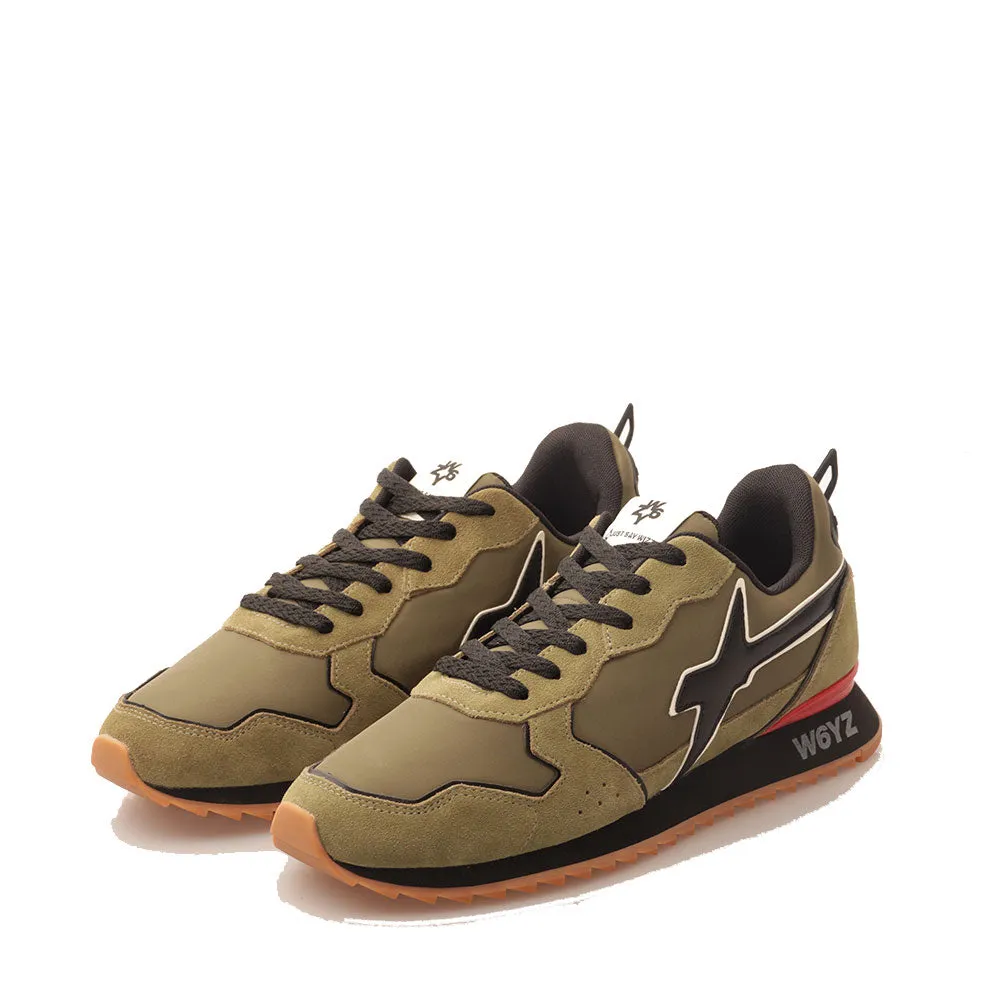 Scarpe Uomo W6YZ Sneakers Jet-M. in Tessuto Tecnico e Suede colore Militare Militare