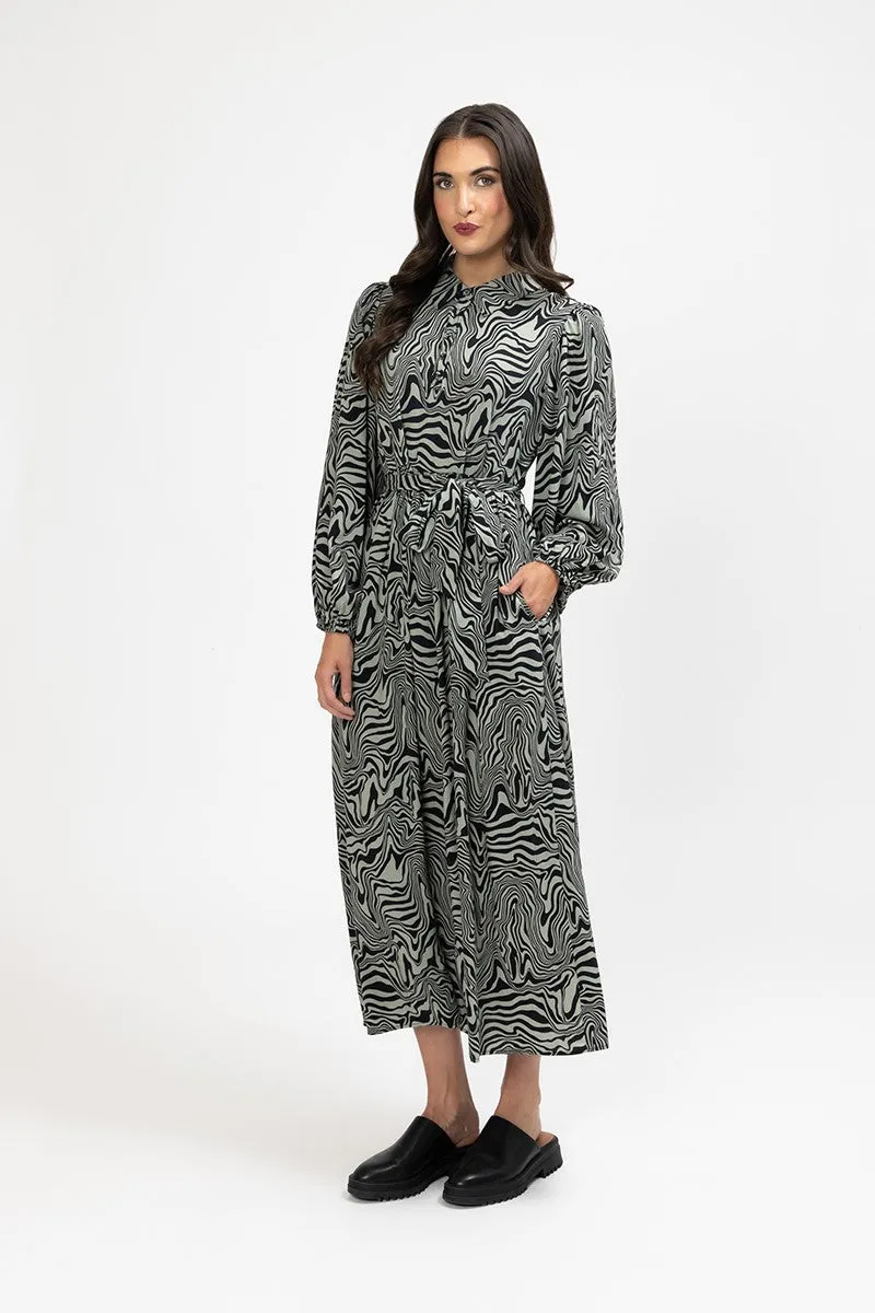Seeking Lola - Muse Dress - Sage Swirl
