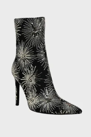 Sequin Embellished Stiletto Boots