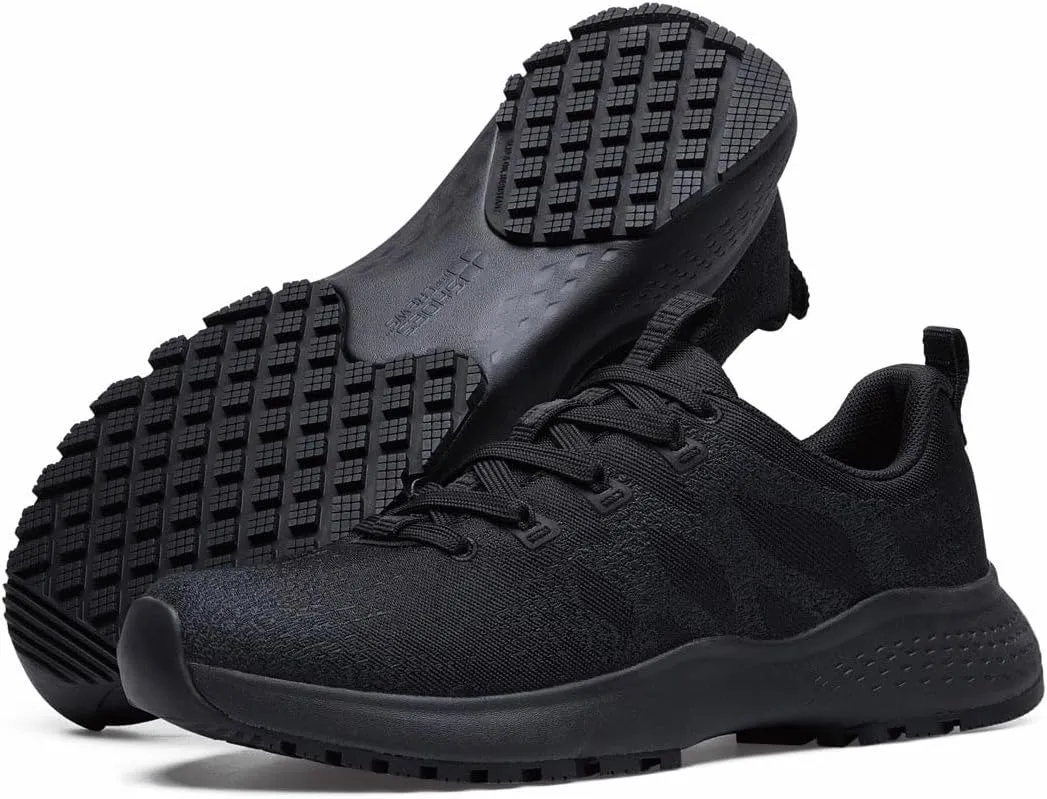 Shoes for Crews Heather II, Women's Soft Toe (ST) Work Shoes, Slip Resistant, Water Resistant, Black