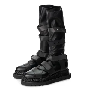 SHR Black Folded stretch  boots