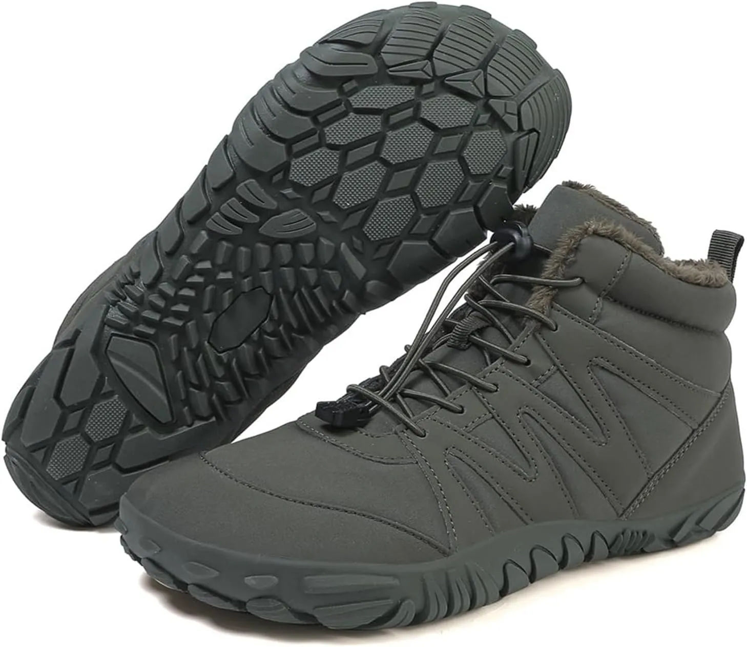 Snow Boots for Mens Womens Winter Barefoot Shoes Non-Slip Waterproof Outdoor Hiking Sneakers Walking Shoes
