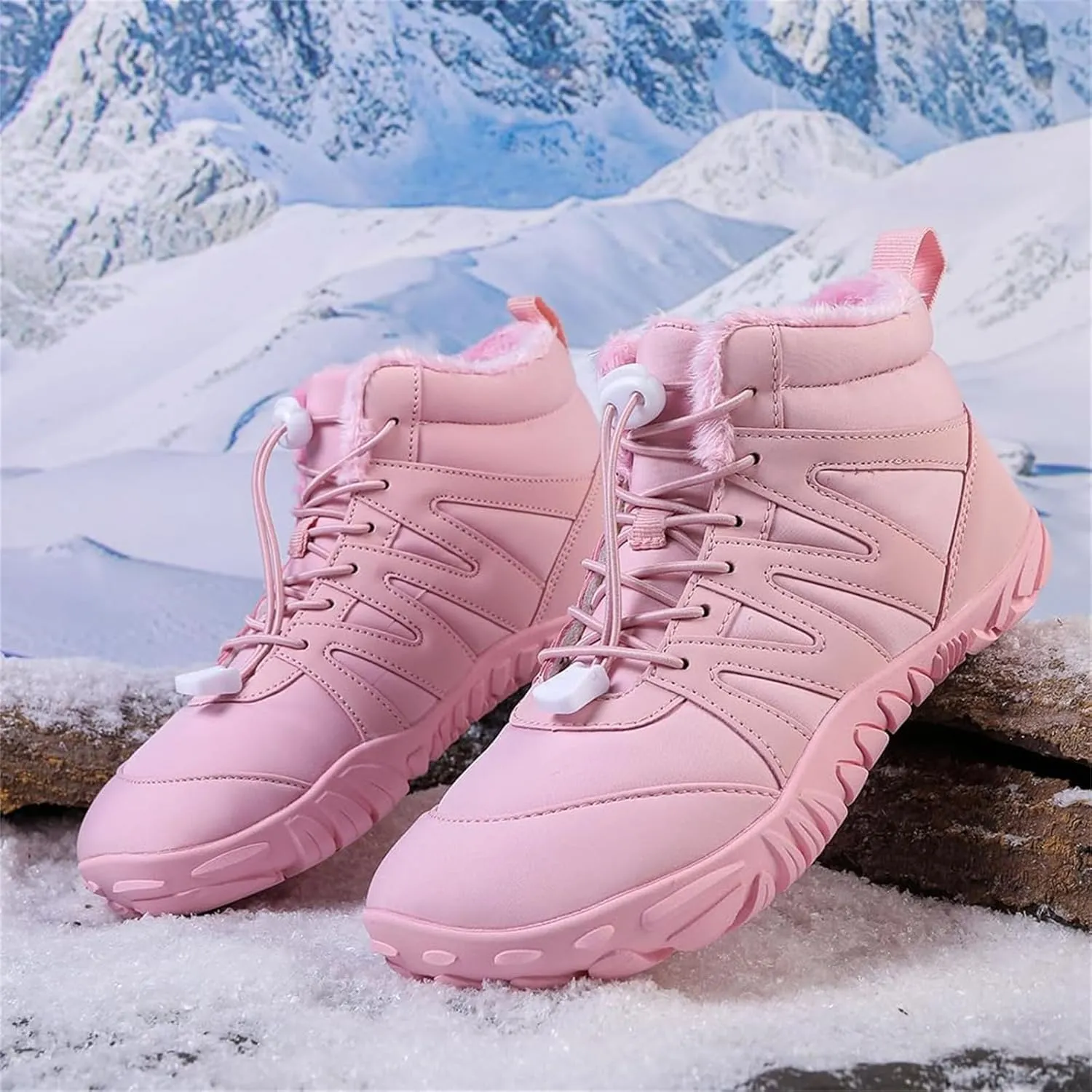Snow Boots for Mens Womens Winter Barefoot Shoes Non-Slip Waterproof Outdoor Hiking Sneakers Walking Shoes