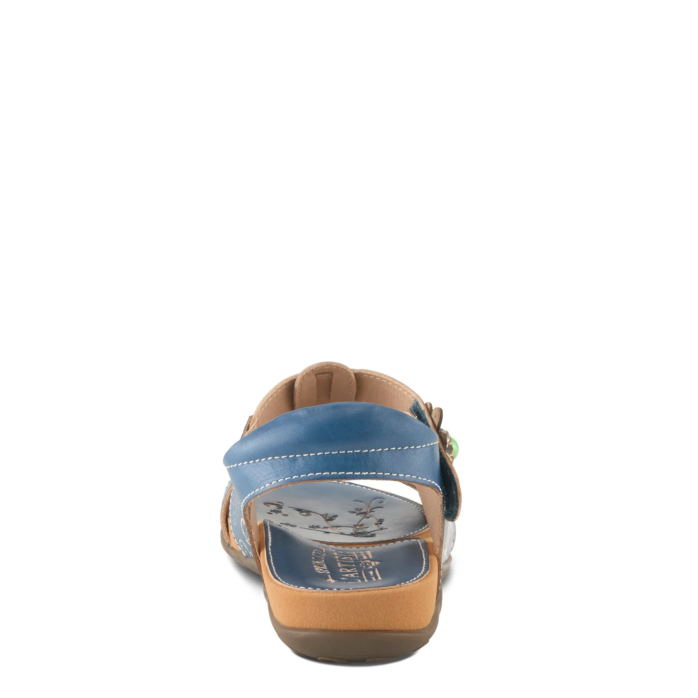 Spring Step Shoes  L'Artiste Actionetta Women's Leather Sandals With Floral Details