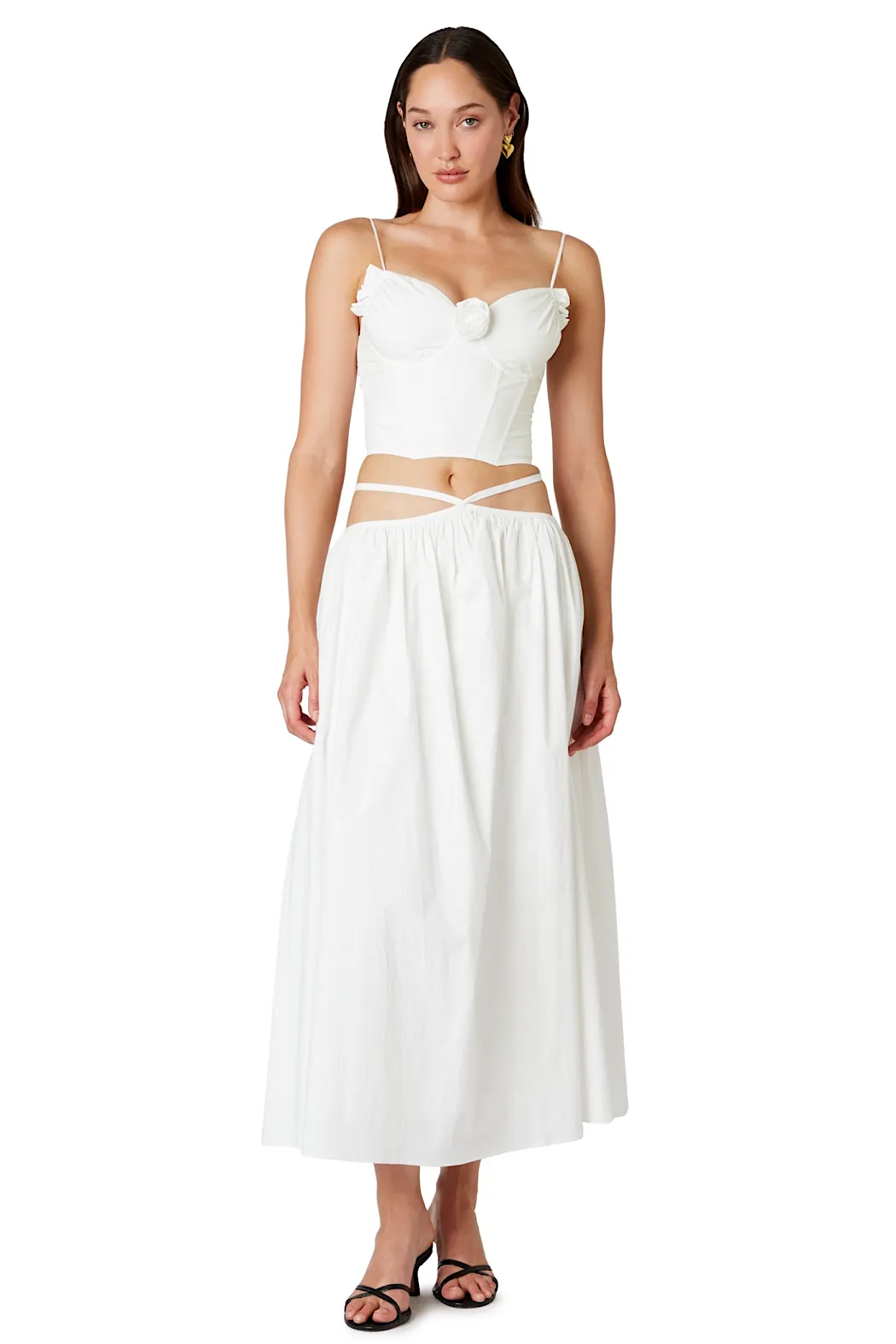 Strappy Midi Cotton Skirt