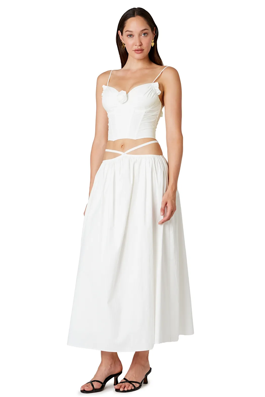 Strappy Midi Cotton Skirt