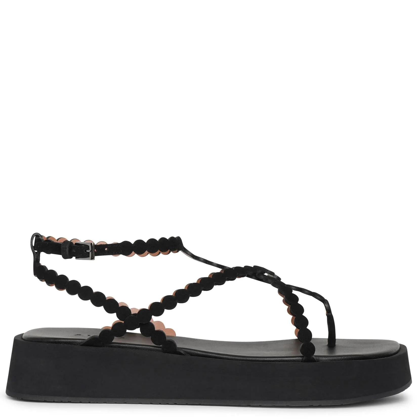 Suede platform sandals