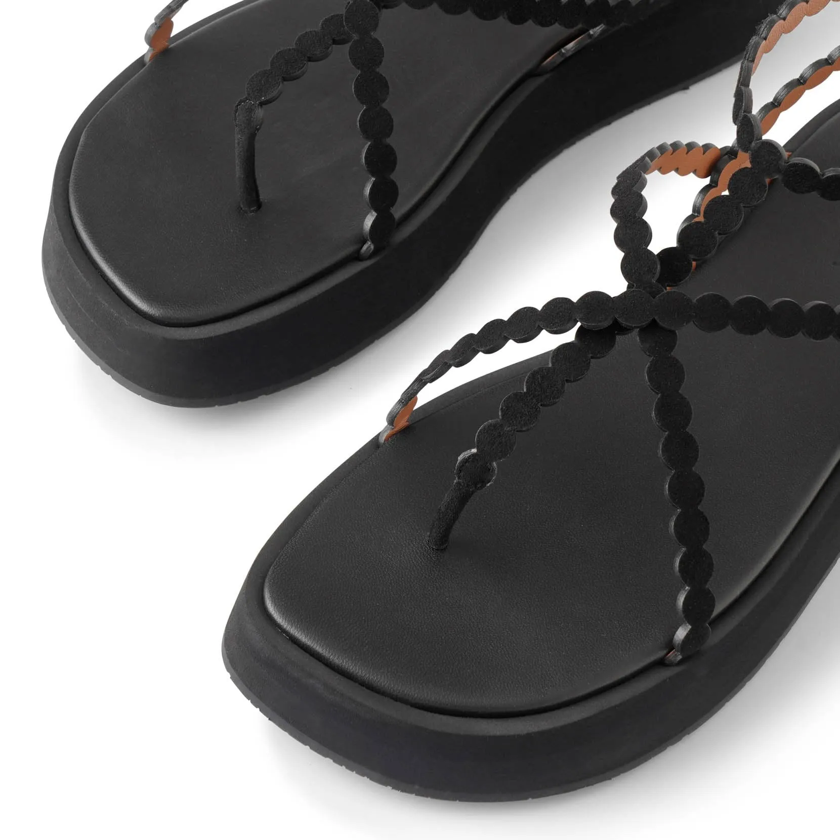 Suede platform sandals