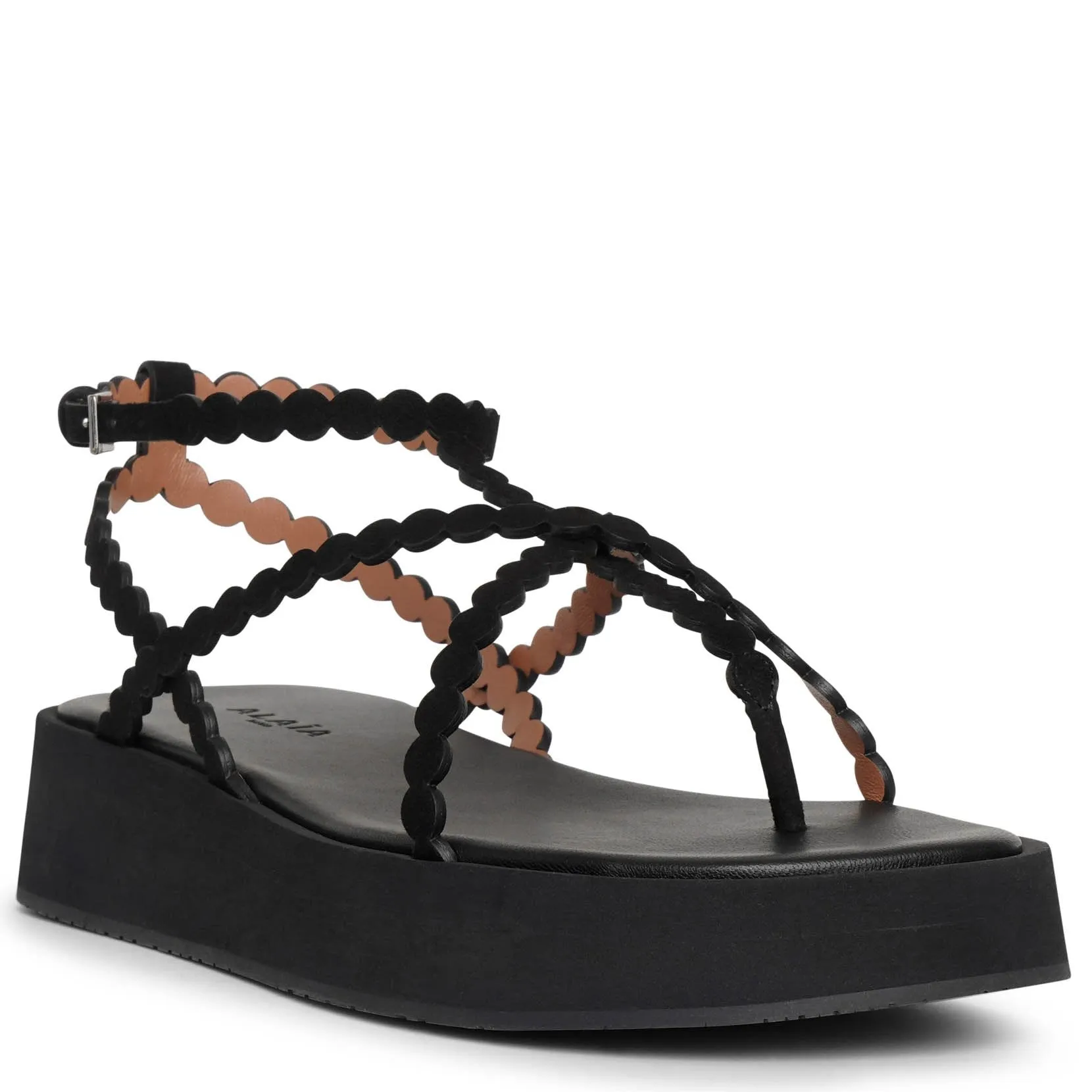 Suede platform sandals