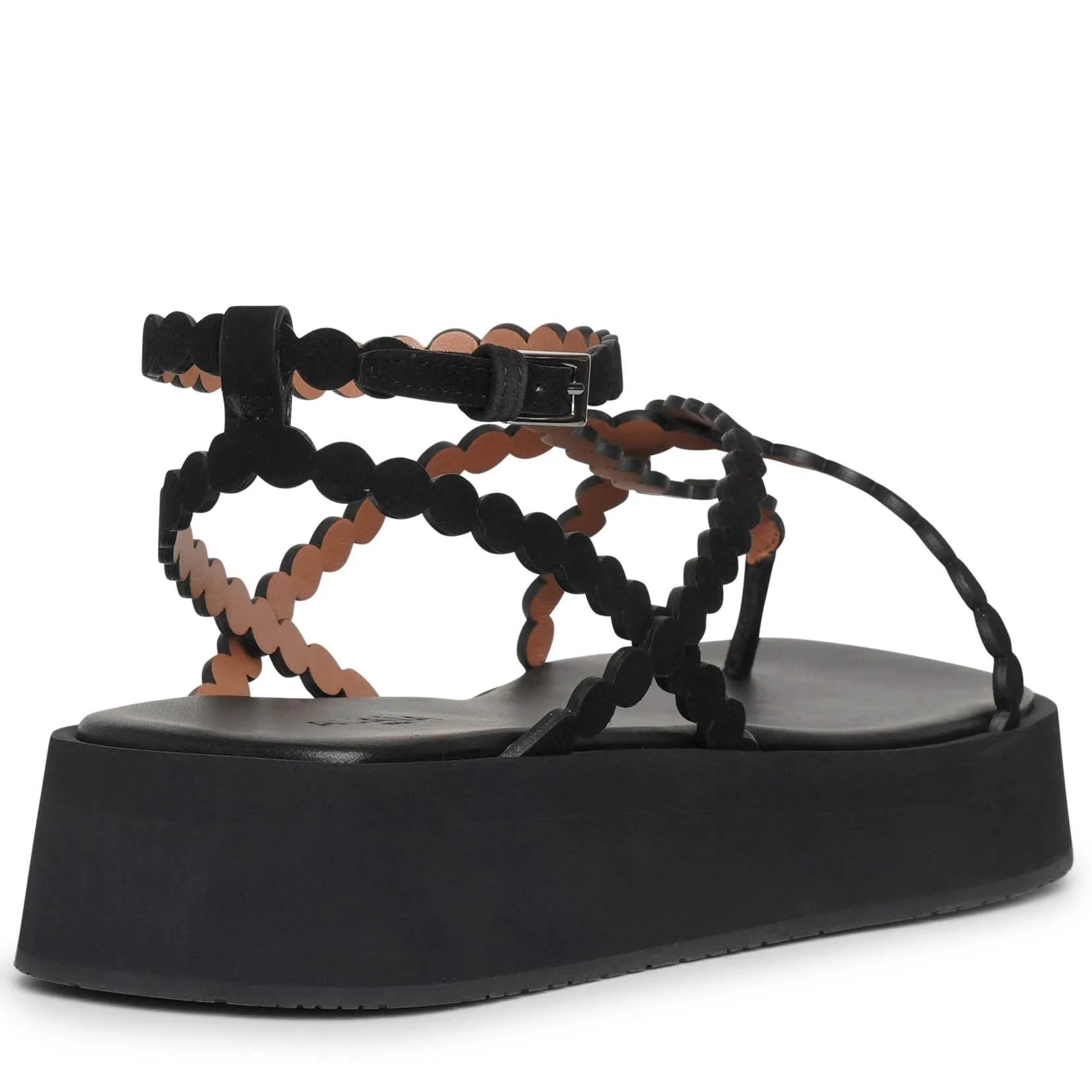 Suede platform sandals
