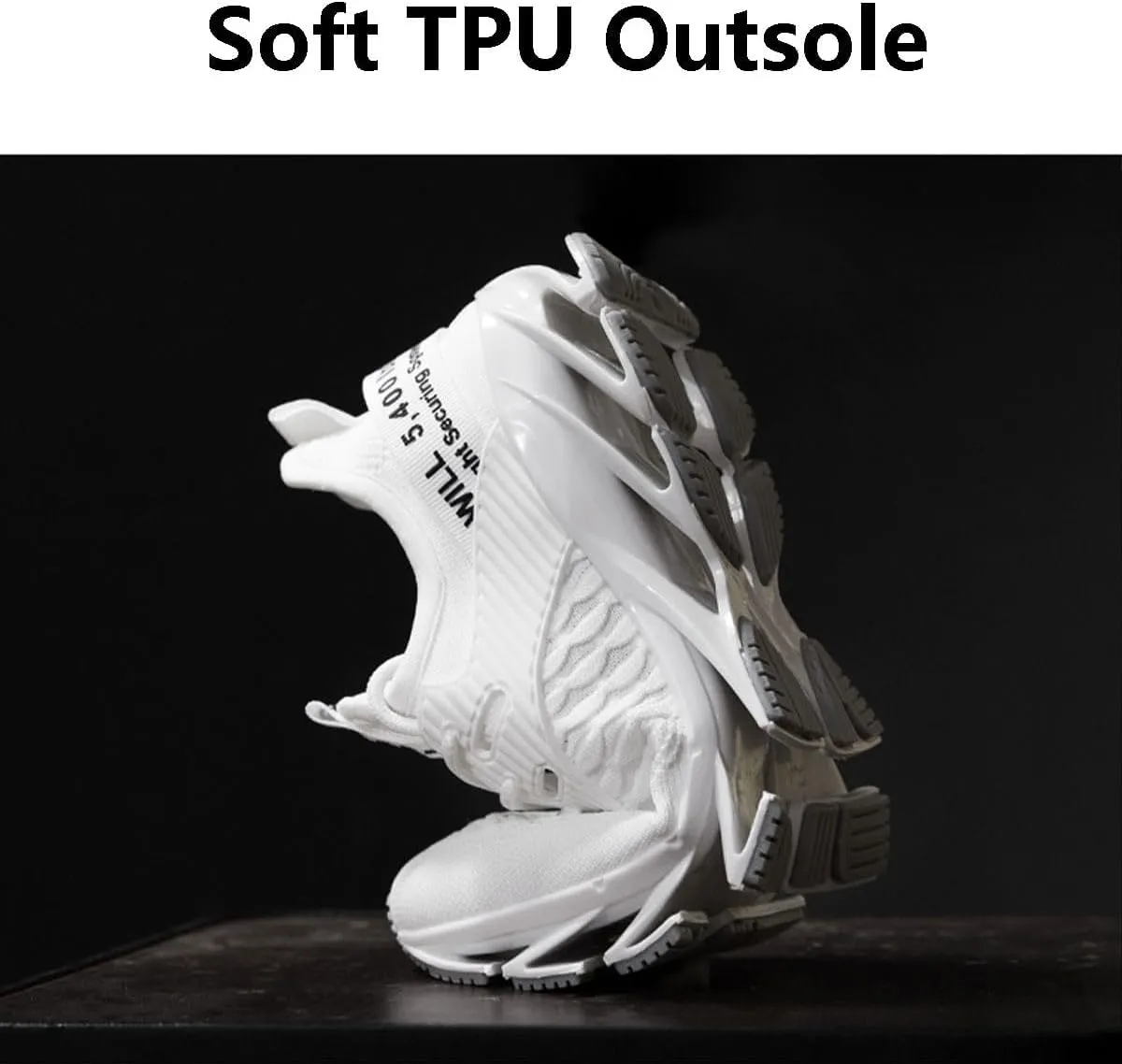 Tallboost Sneakers, Height Boosting Shoes for Men, Mens Walking Shoes Breathable Knit Slip on Sneakers Lightweight Athletic Gym Shoes