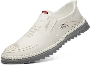 TangDao Mens Loafers, Leather Slip On Moccasins Penny Loafers, Breathable Driving Walking Lightweight Casual Shoes