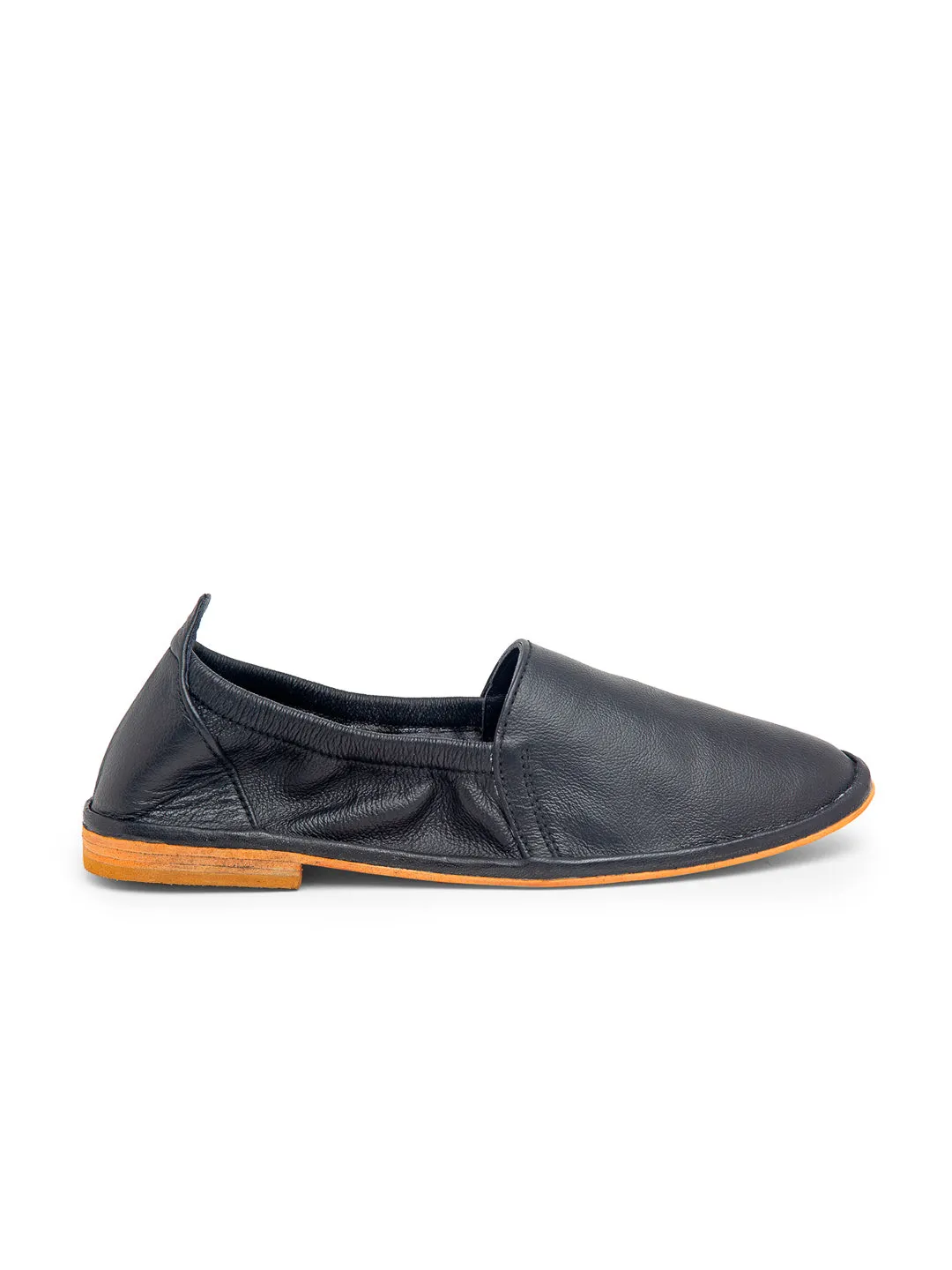 Teakwood Men Blue Leather Mojaris||Men's Blue Traditional Leather Mojari (Jutti/Loafers)