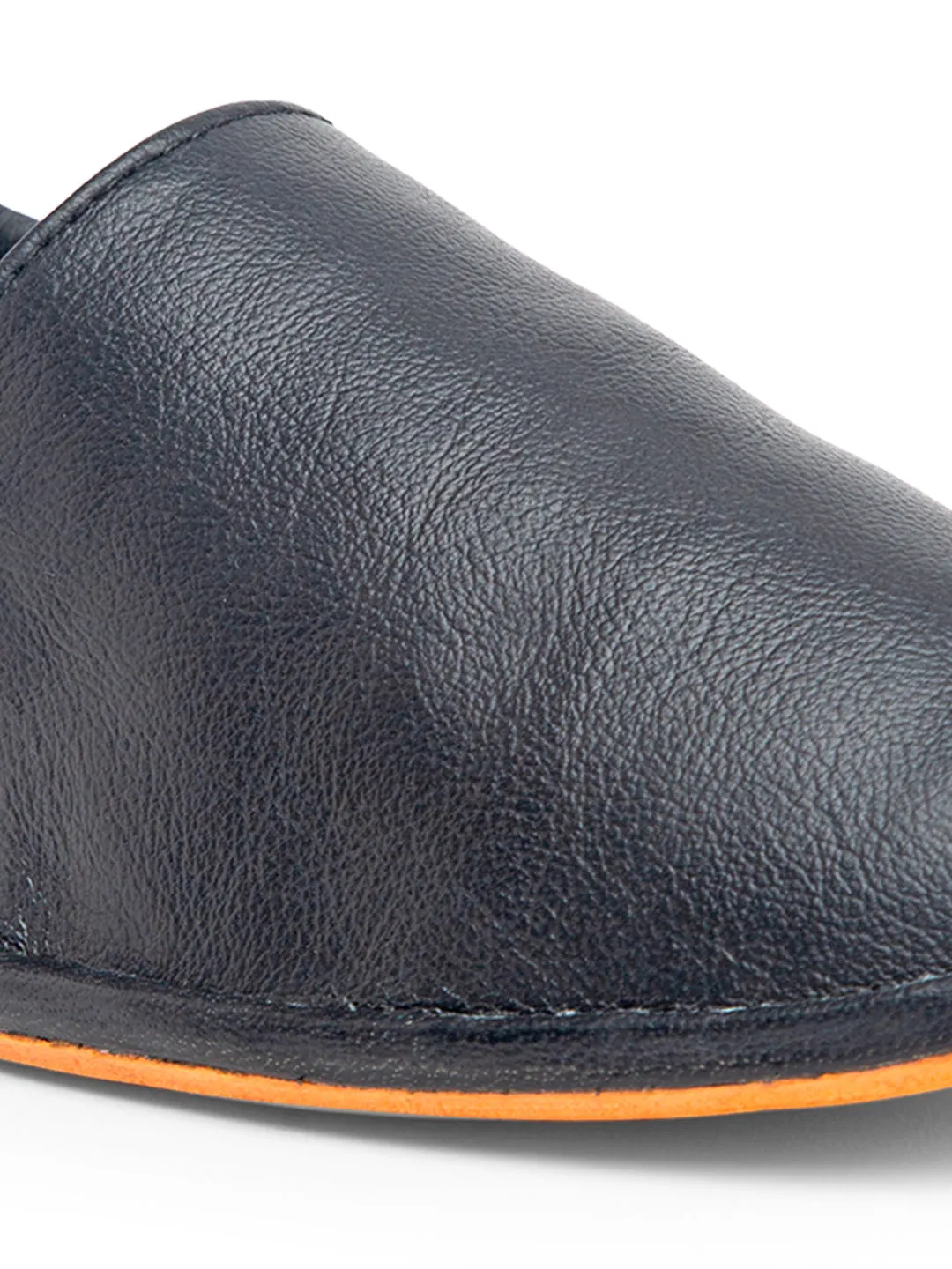 Teakwood Men Blue Leather Mojaris||Men's Blue Traditional Leather Mojari (Jutti/Loafers)