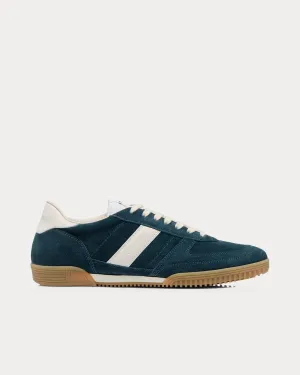 Terence Leather & Suede Navy Low Top Sneakers