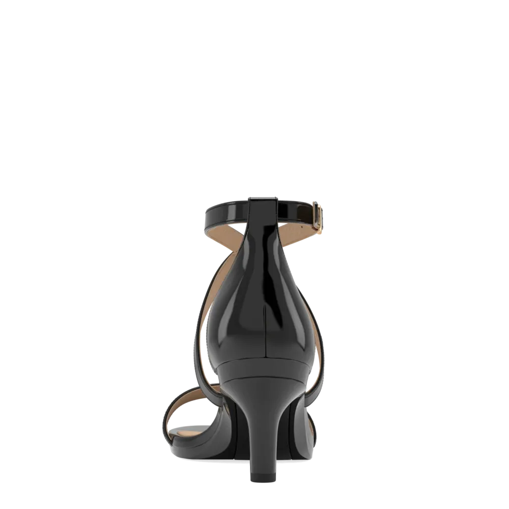 The Sandal - Coal Patent   Stiletto Heel Kit 3 Coal